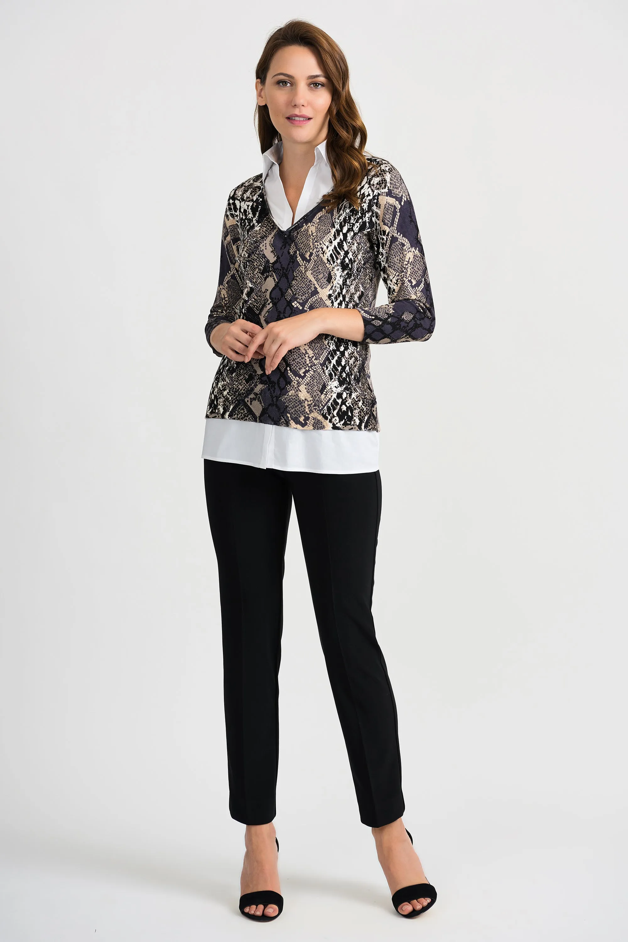 Python Knit with Shirt Collar