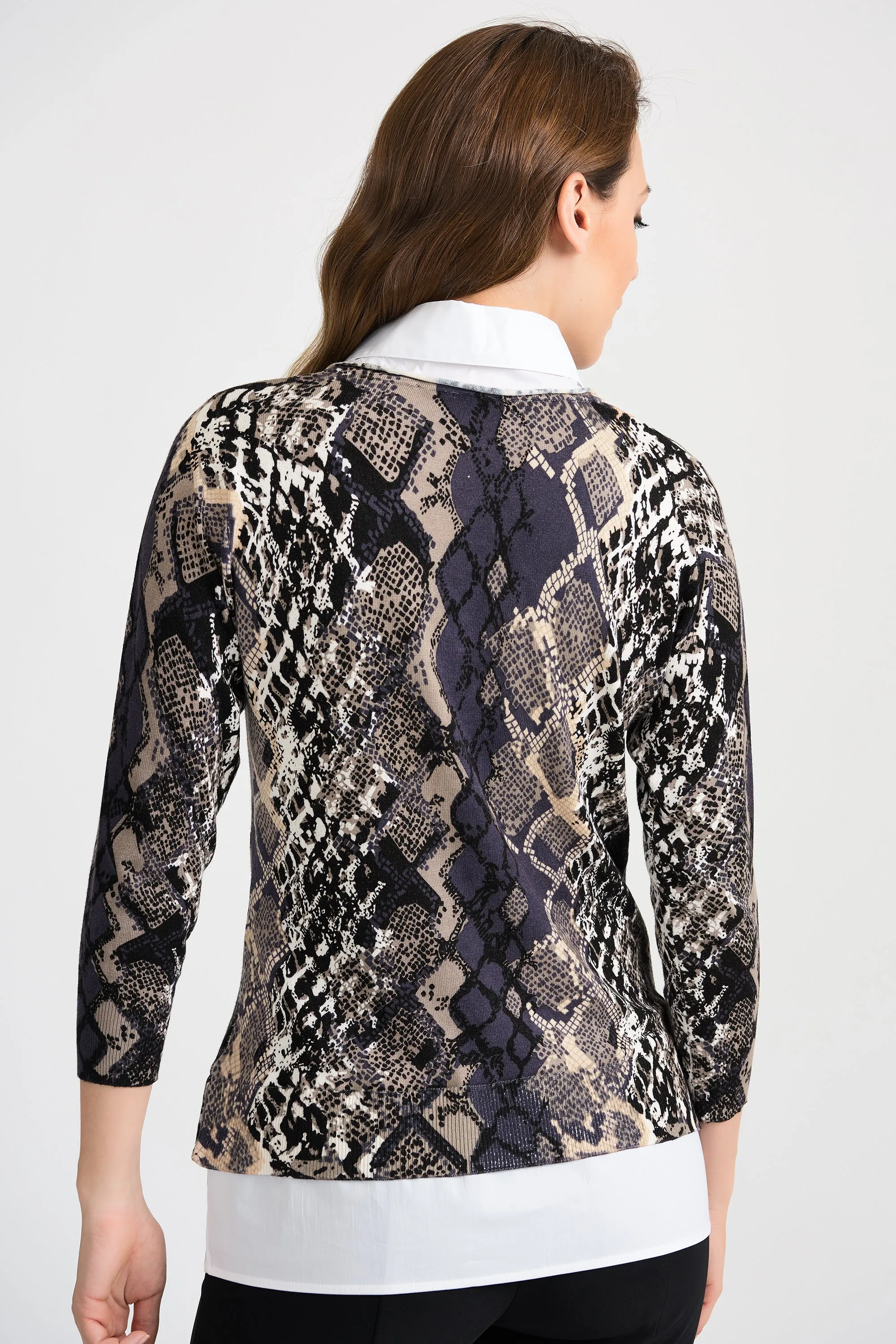 Python Knit with Shirt Collar
