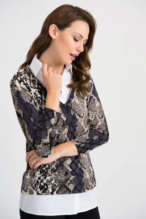 Python Knit with Shirt Collar