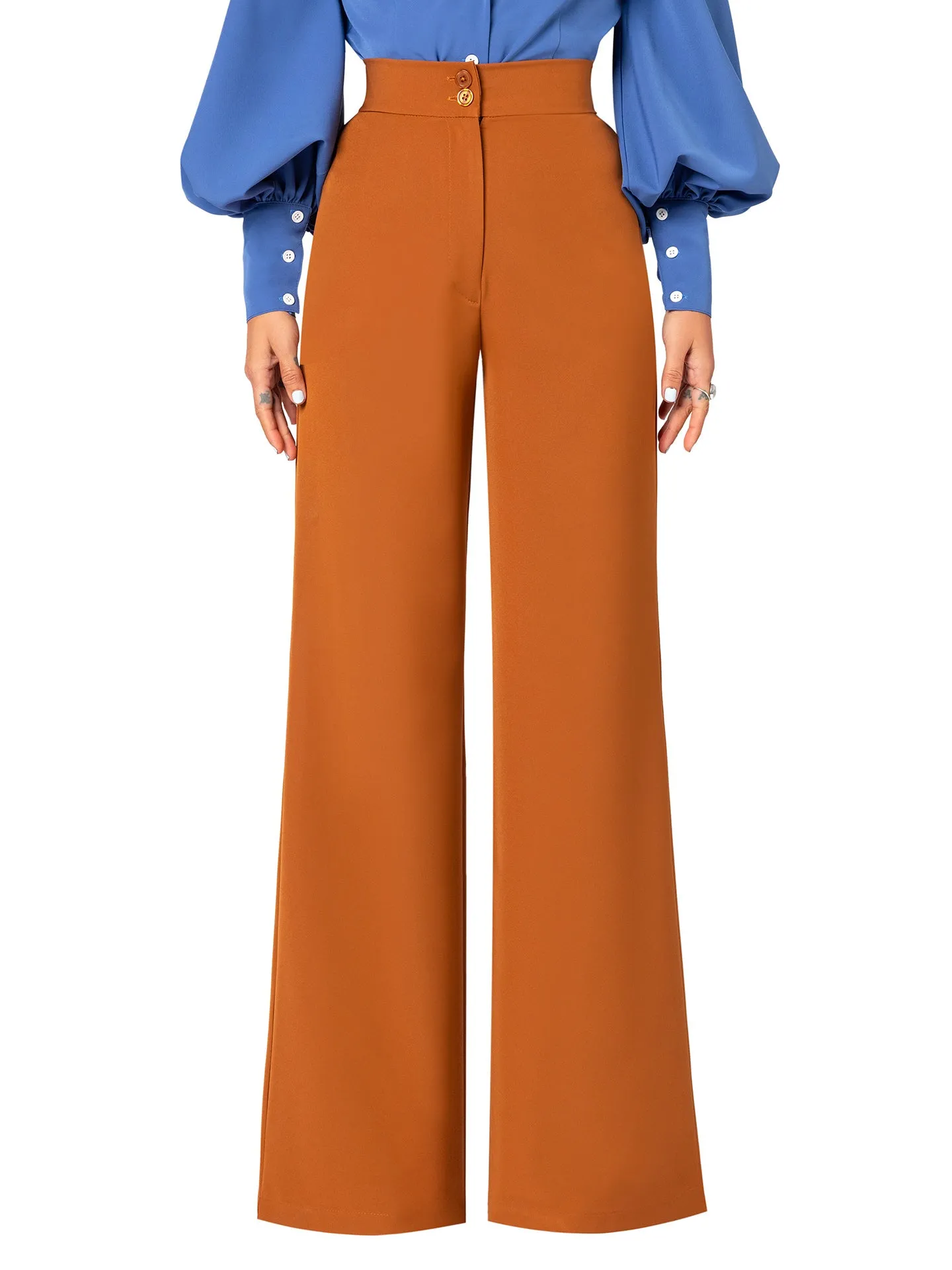 "Stacey" Caramel High Waist Pants
