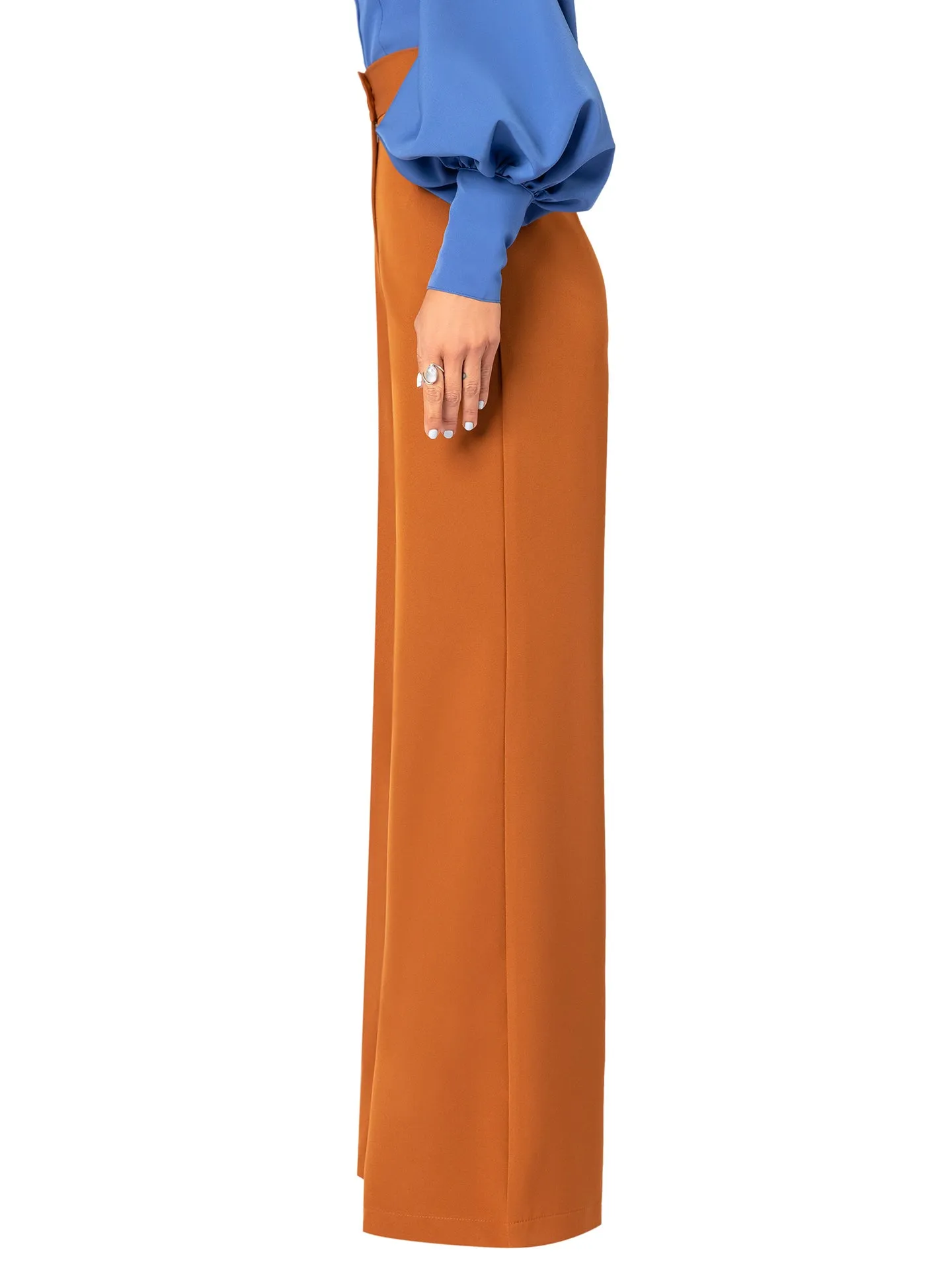 "Stacey" Caramel High Waist Pants