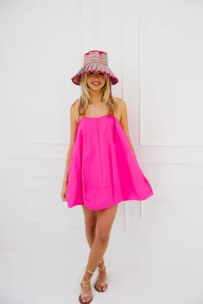 Ramsey Mini Dress - Neon Pink