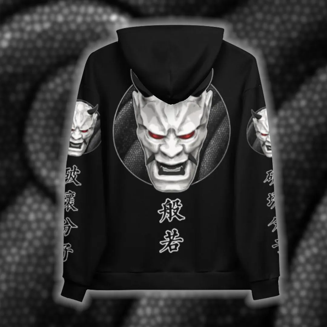 Rebel White Hannya Pullover Hoodie