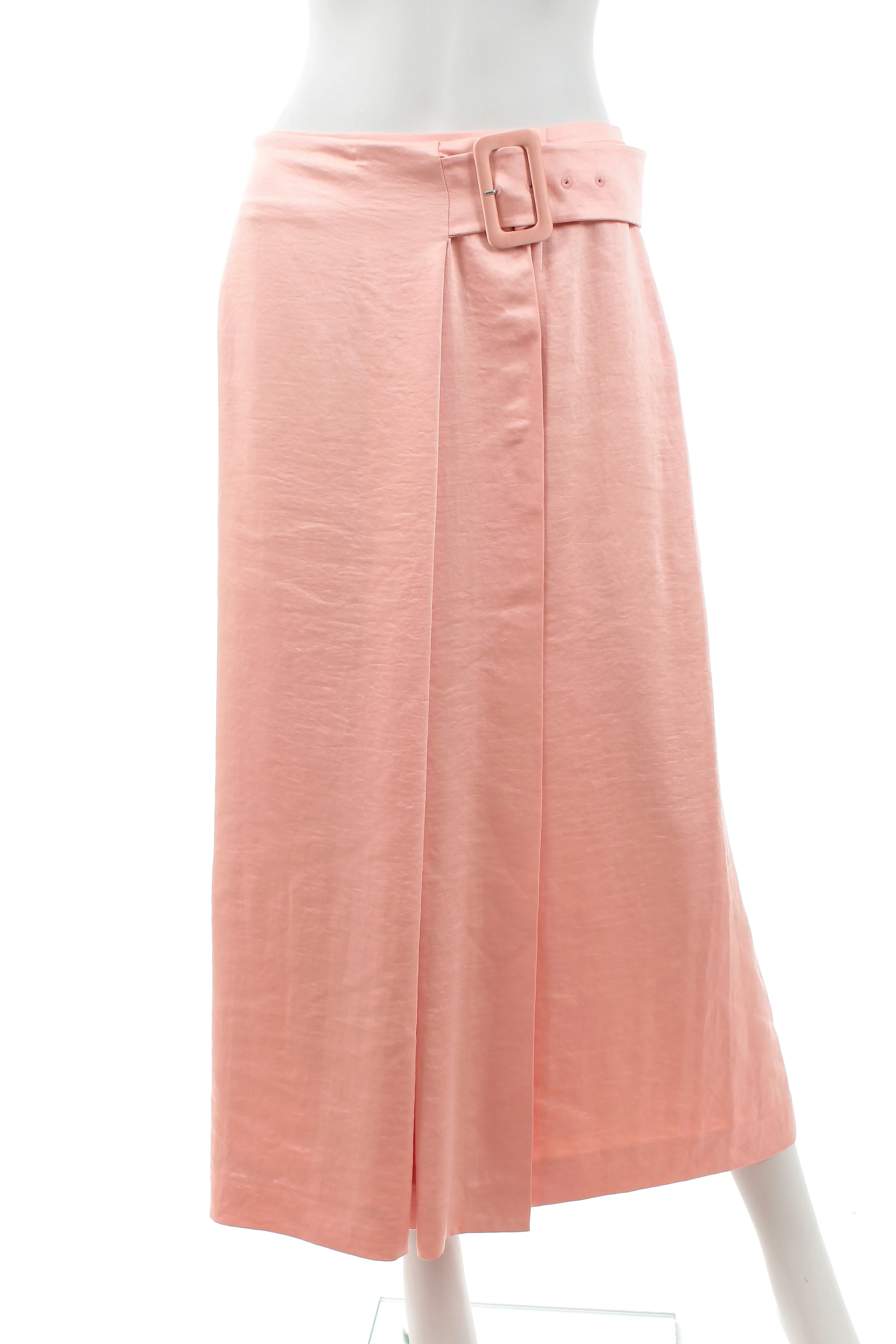 Rejina Pyo Satin Wrap Midi Skirt