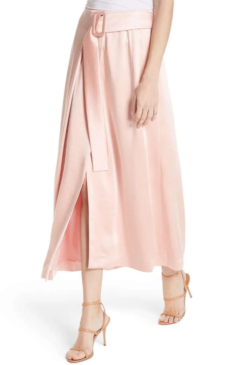 Rejina Pyo Satin Wrap Midi Skirt