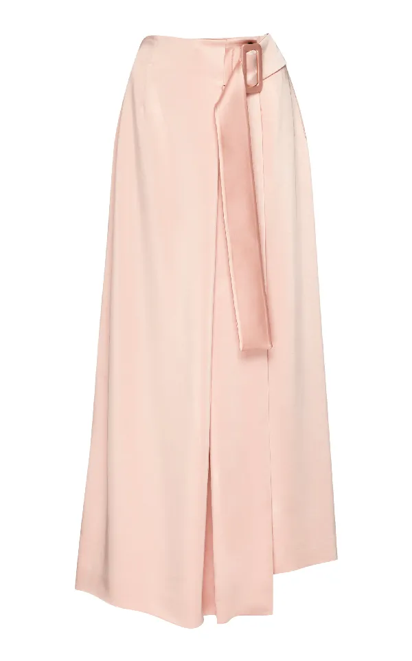 Rejina Pyo Satin Wrap Midi Skirt