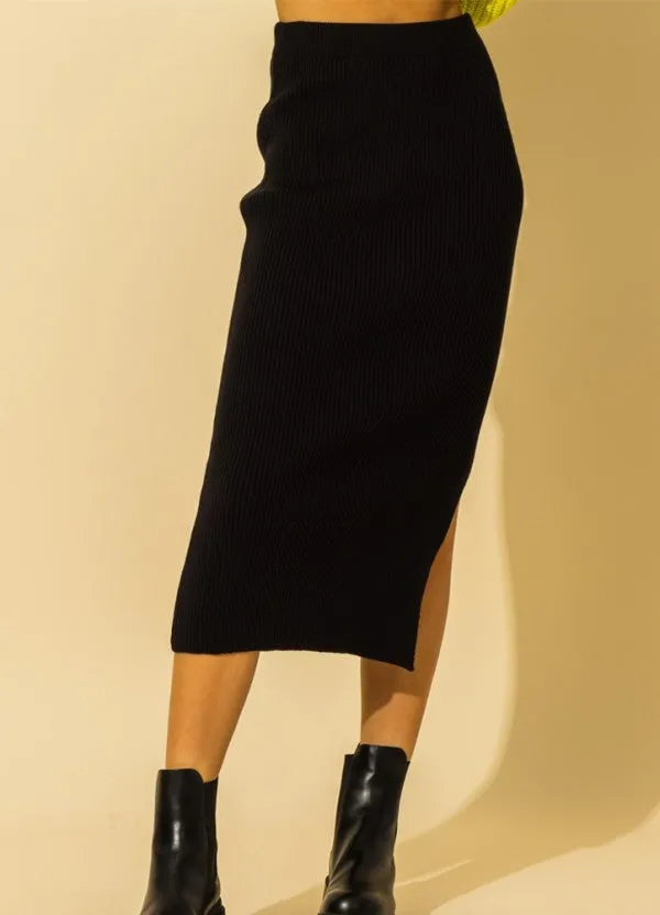 Rib Midi Skirt