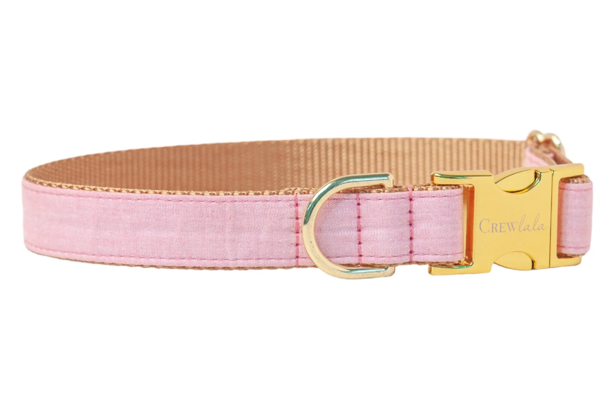 Rose Water Linen Dog Collar