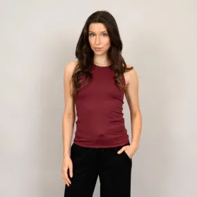 SECOND SKIN BY RD STYLE MARIA TANK TOP - OXBLOOD
