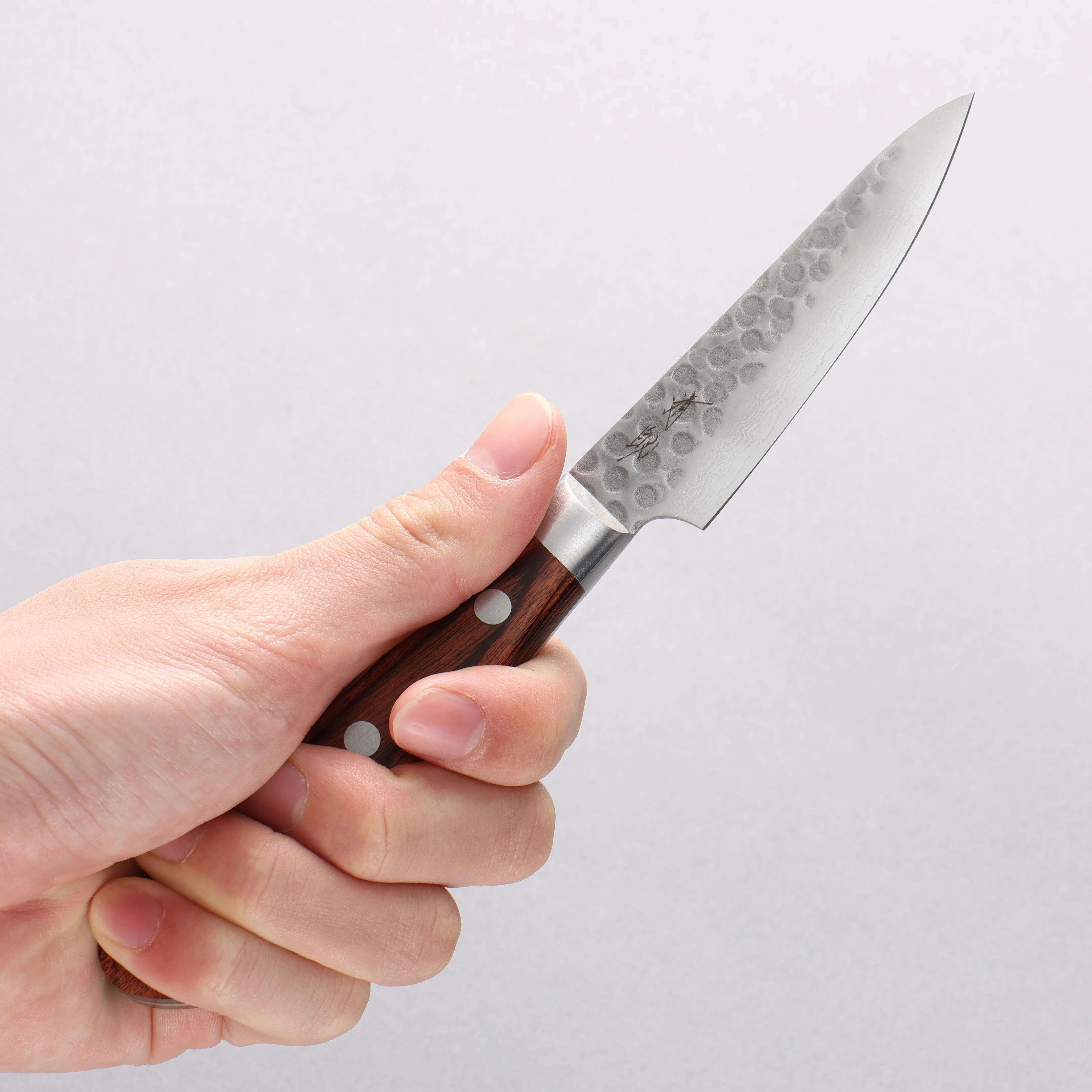 Seisuke VG10 17 Layer Damascus Petty-Utility  80mm Mahogany Handle