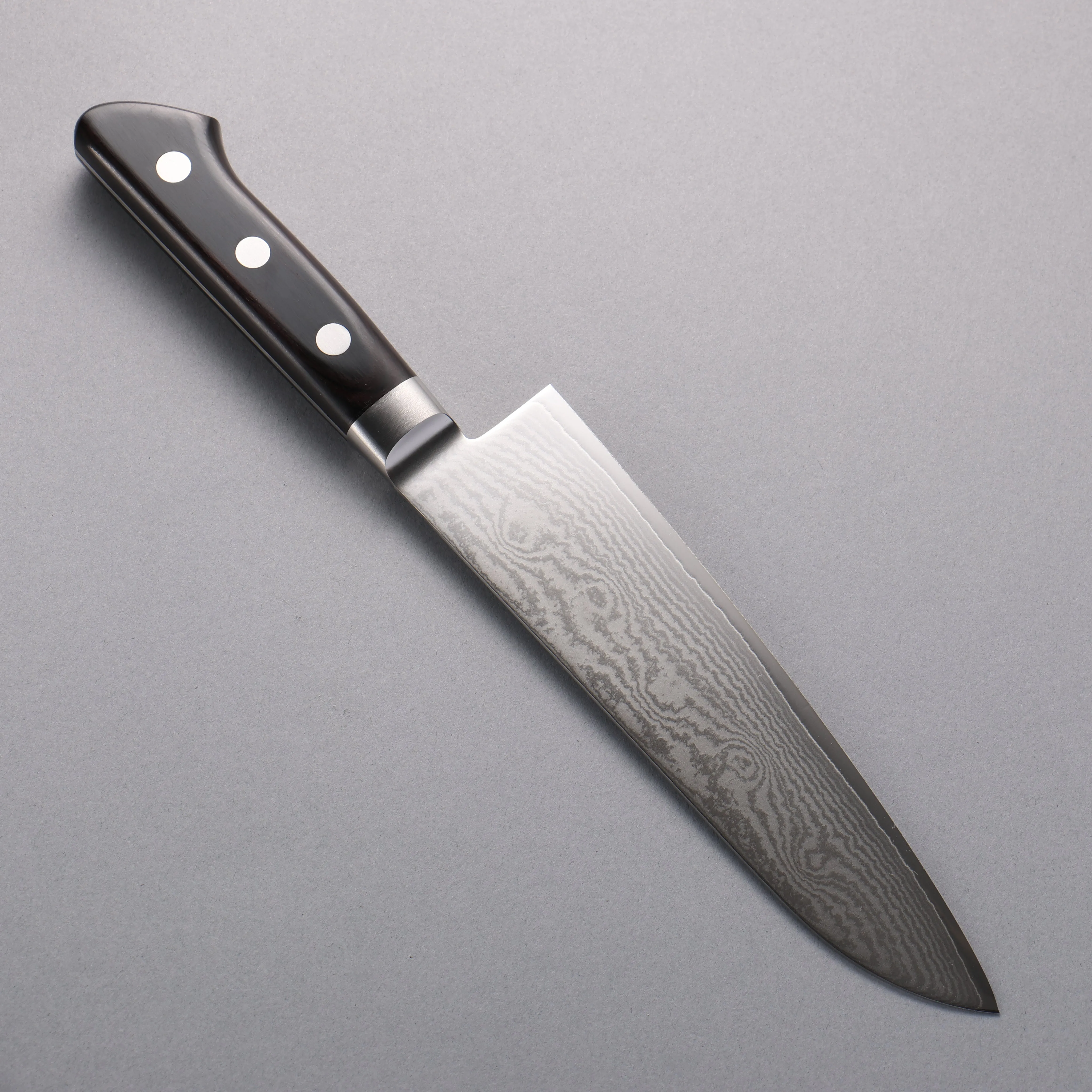 Seisuke VG10 33 Layer Damascus Santoku  180mm Black Pakka wood Handle