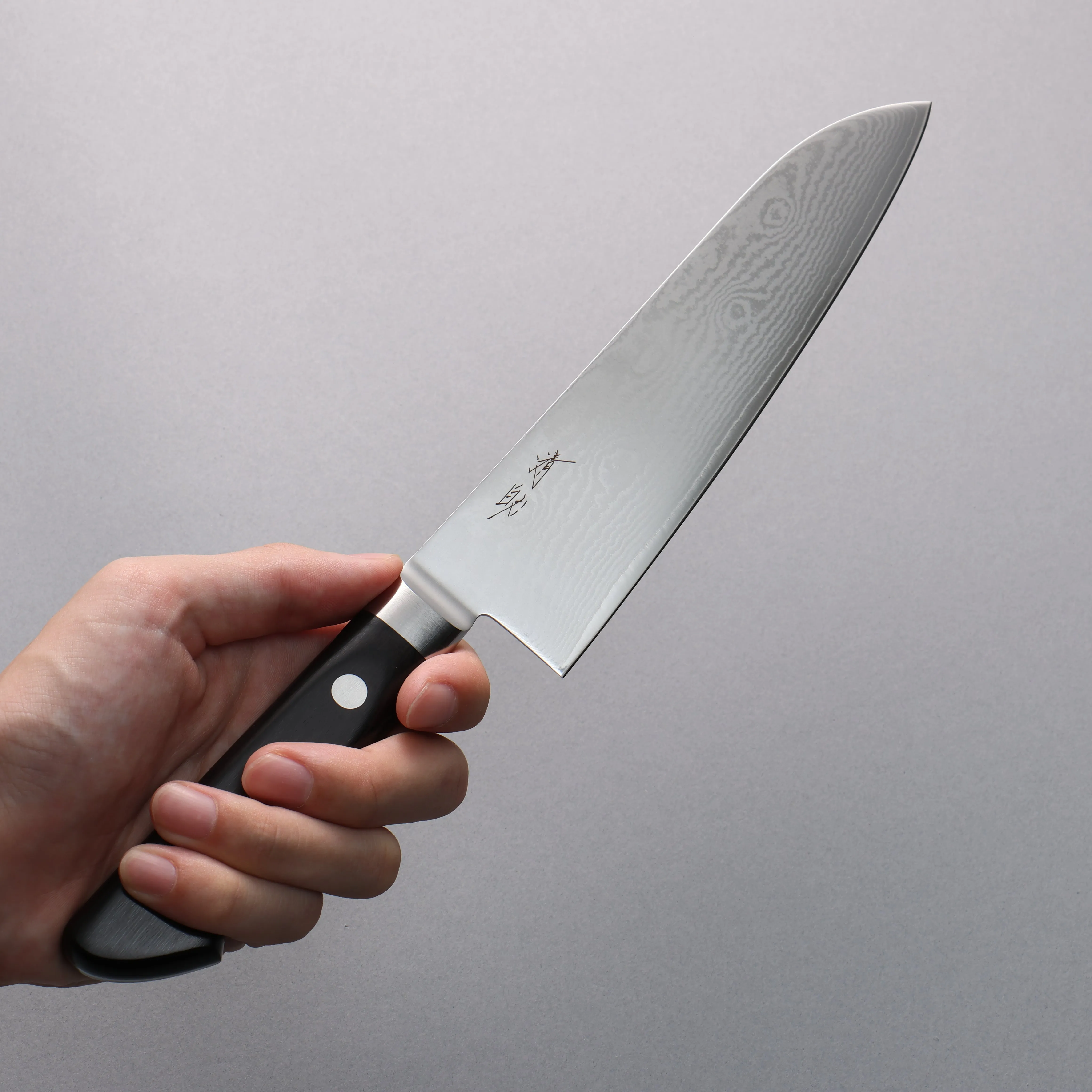 Seisuke VG10 33 Layer Damascus Santoku  180mm Black Pakka wood Handle