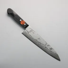 Shigeki Tanaka VG10 17 Layer Damascus Gyuto  210mm Black Pakka wood Handle