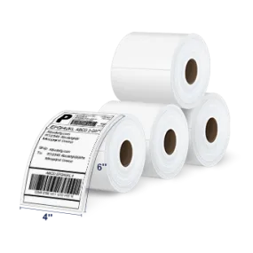 Shipping Label, 4 x 6 Direct Thermal Labels, 220 Labels × 4 Rolls