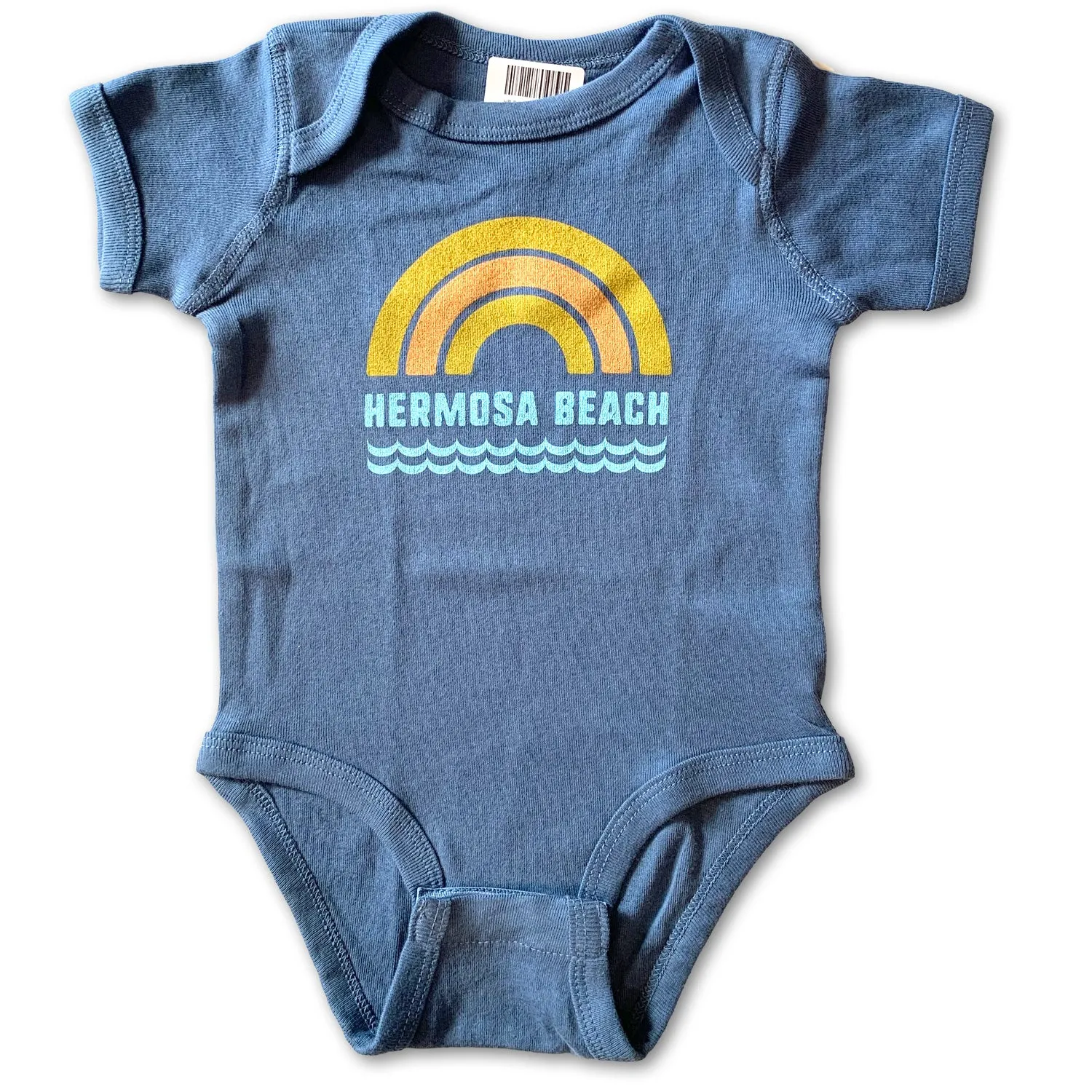 Sol Baby Hermosa Beach Rainbow Waves Indigo Bodysuit