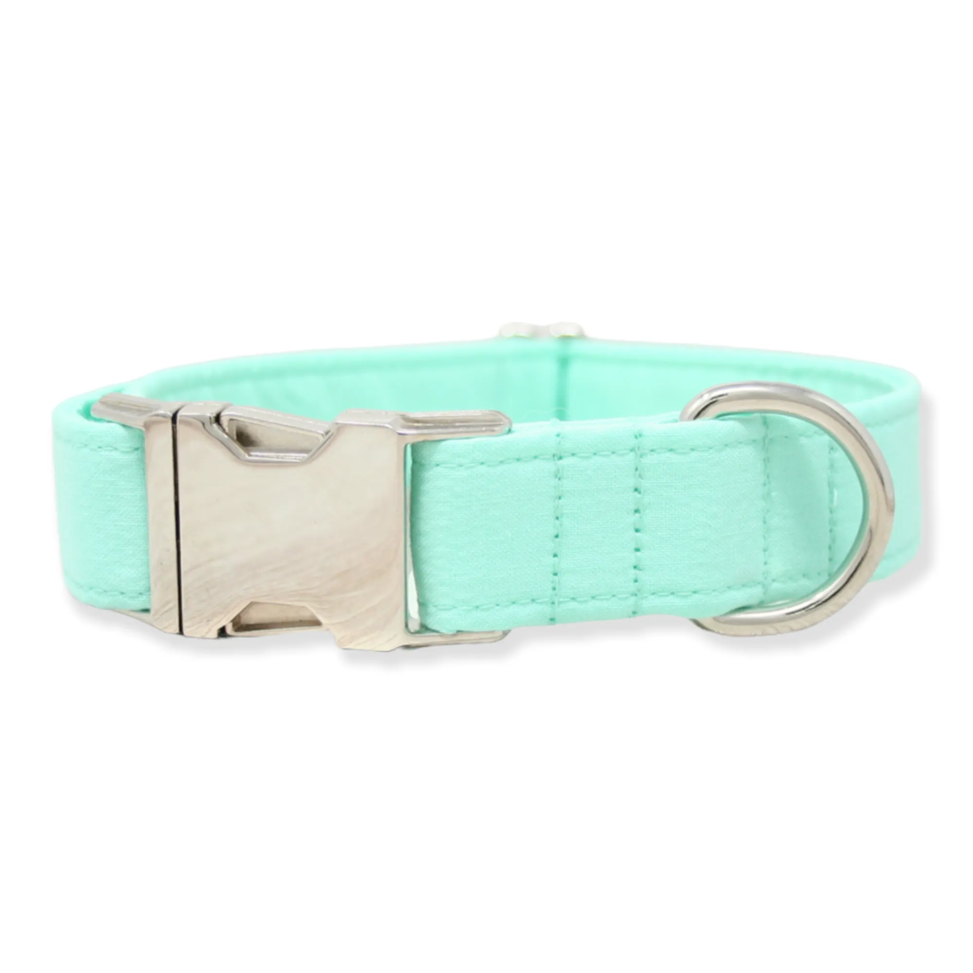 Solid Mint Blue Dog Collar