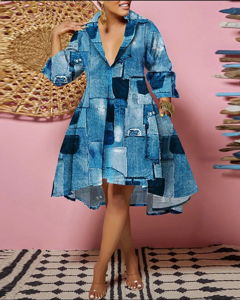 Spring Loose Shirt Dress