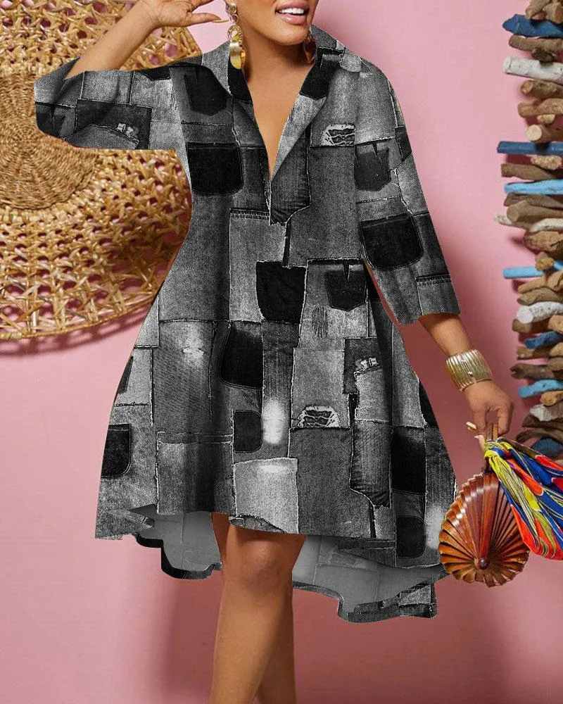 Spring Loose Shirt Dress