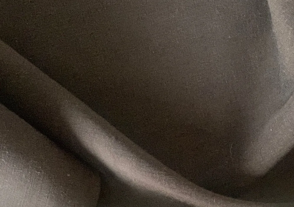 Subtly Slubbed Chocolate Brown Linen (Made in Italy)