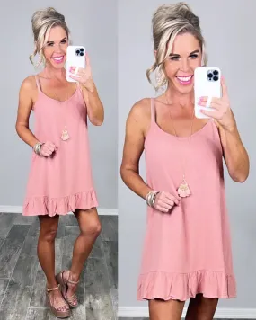 Sunday Brunch Ruffle Dress - Rose