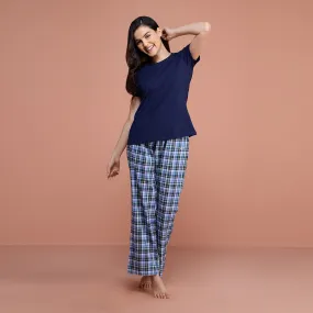 Super Comfy Cotton Stretch Classic Solid T-Shirt-NYLE216-Peacoat Navy