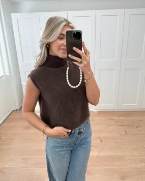 Suze Col Top Brown