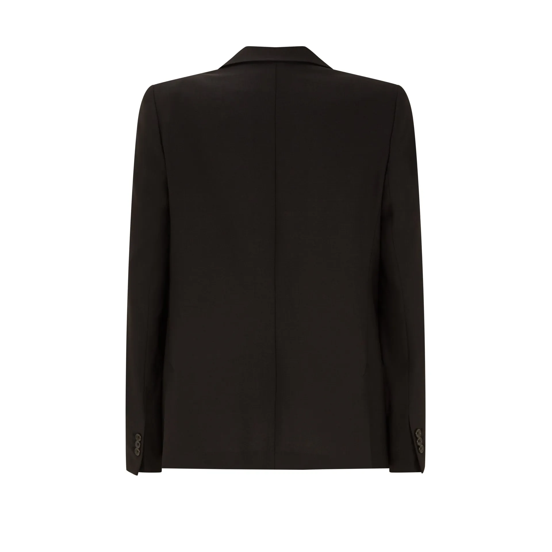 Tailored Double Breasted Black Wool Jacket
