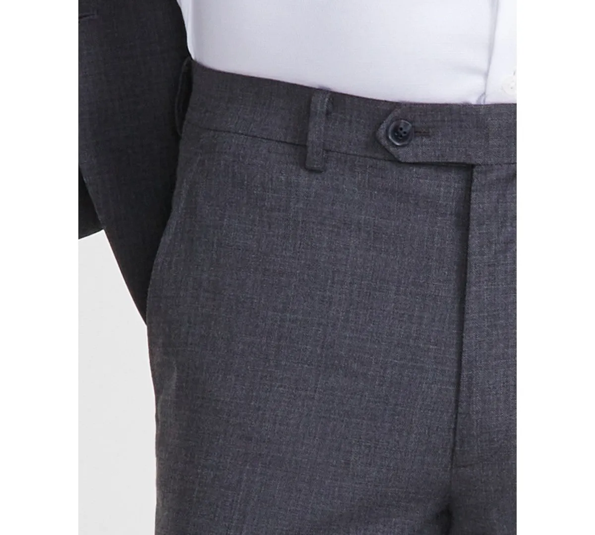 Tallia Mens Classic fit Dress Pants 40 / 34 Grey Solid
