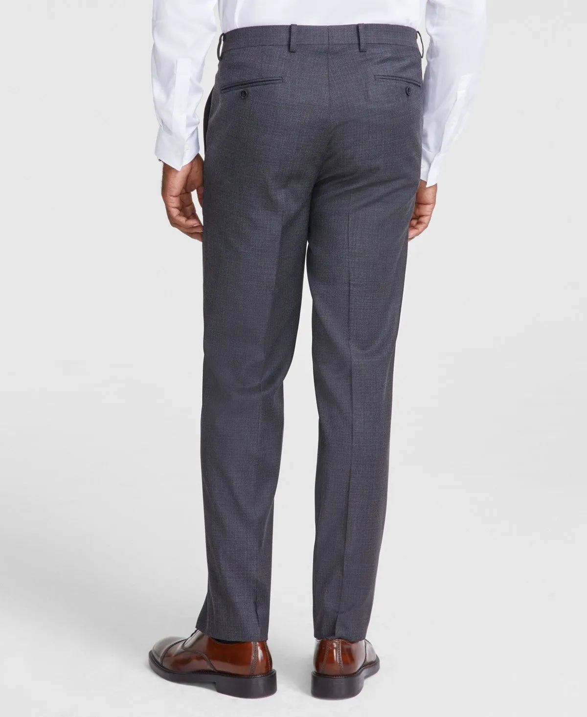 Tallia Mens Classic fit Dress Pants 40 / 34 Grey Solid