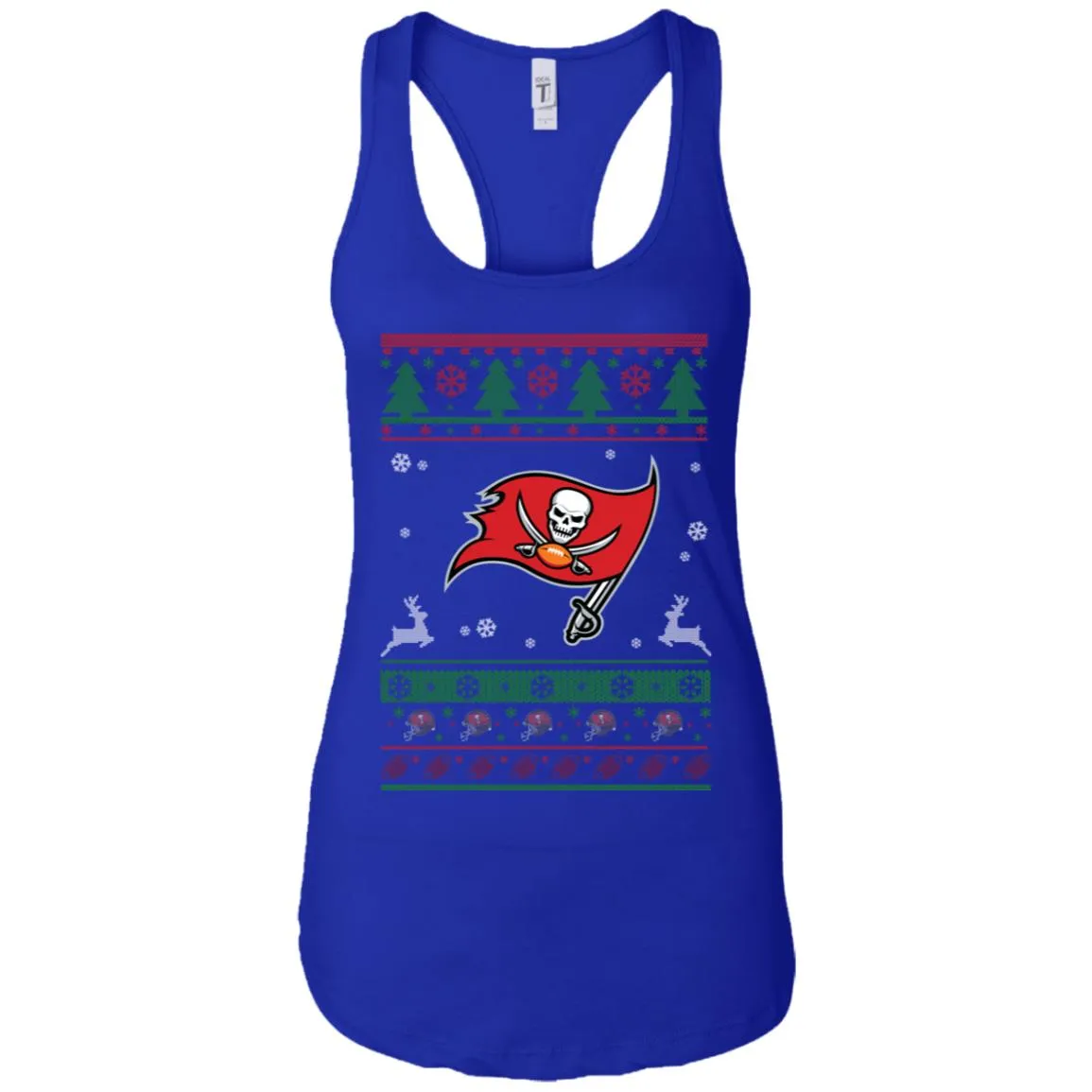 Tampa Bay Buccaneers Logo Football Teams Ugly Christmas Sweater Women Tank