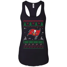 Tampa Bay Buccaneers Logo Football Teams Ugly Christmas Sweater Women Tank