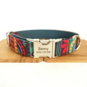 The Maya Personalised Dog Collar Handmade Laser Engraved