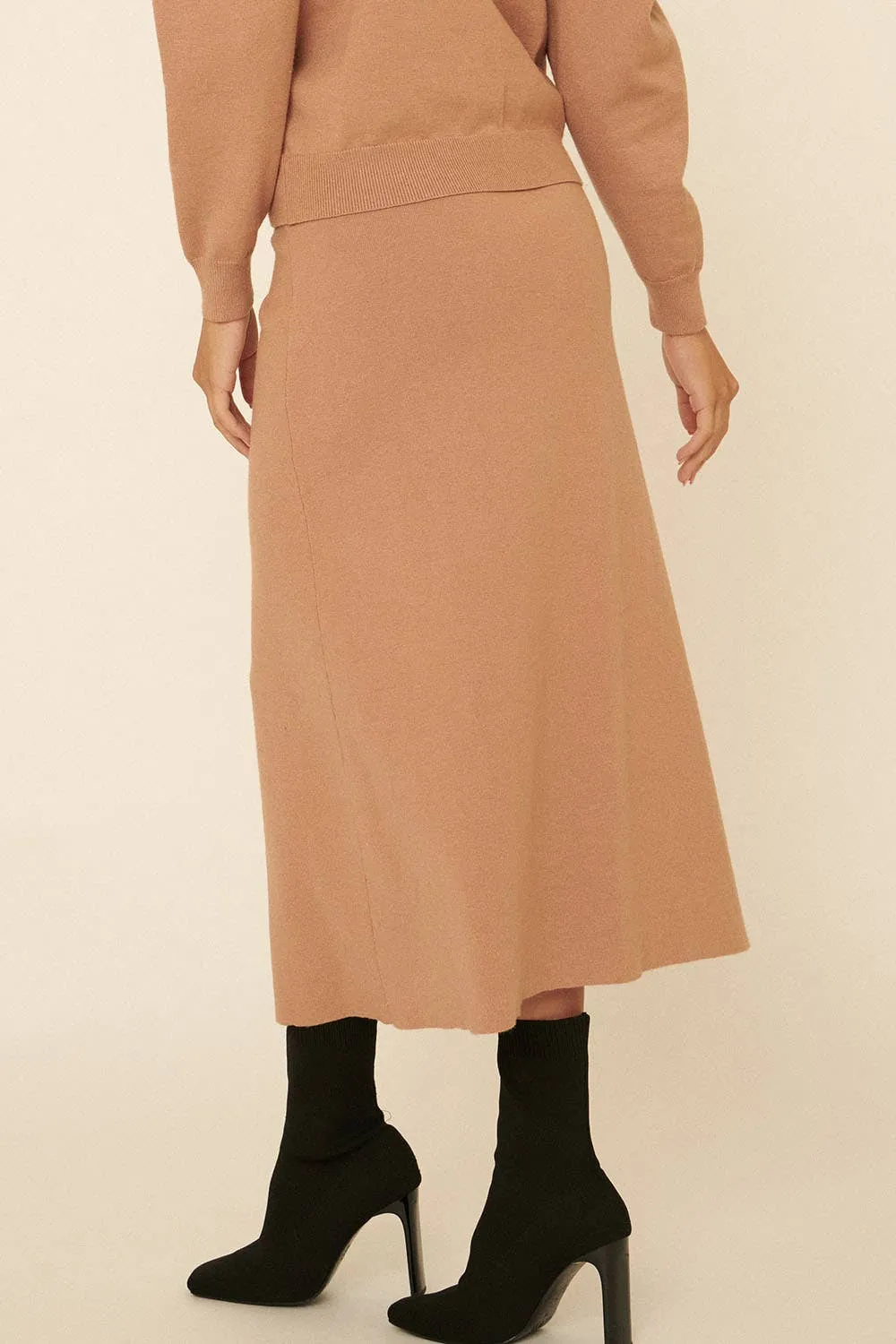 Tie Wrap Midi Skirt