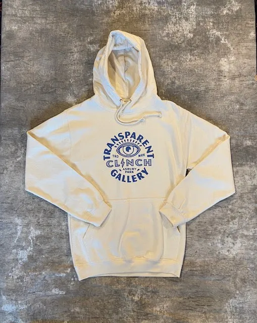 Transparent Clinch Gallery Cream Fleece Hoodie