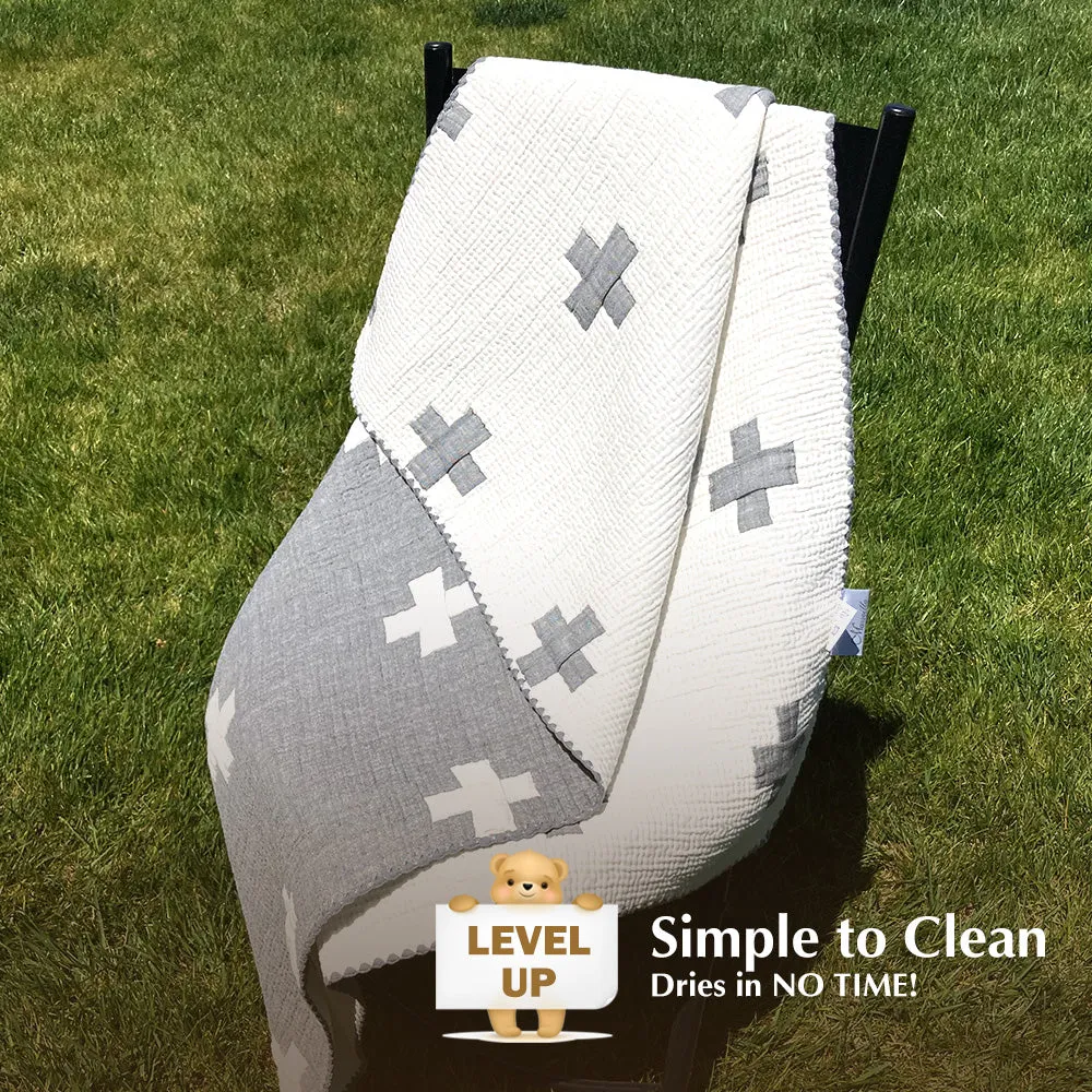 Triple Layer Modal Baby Blanket in Grey