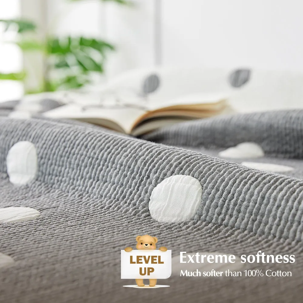 Triple Layer Modal Baby Blanket in Grey