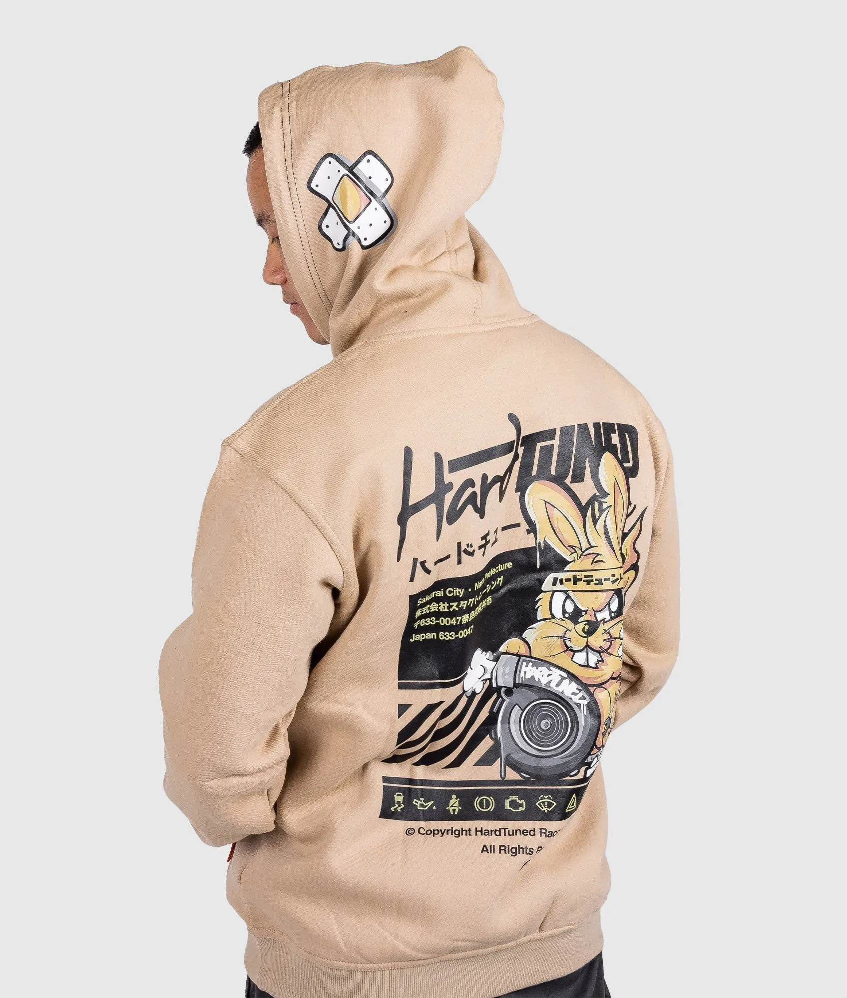 Turbo Bunny Hoodie - Tan