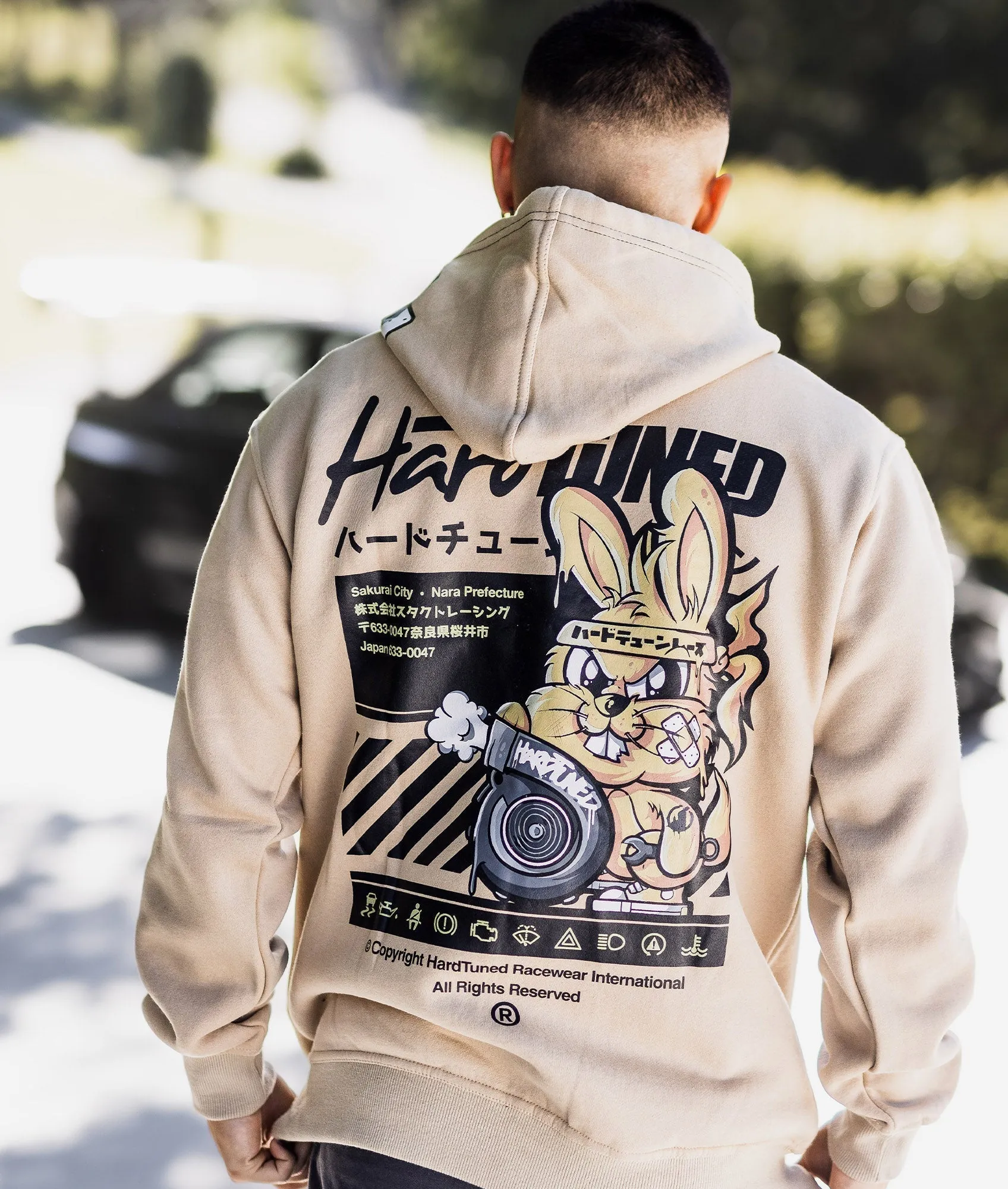 Turbo Bunny Hoodie - Tan