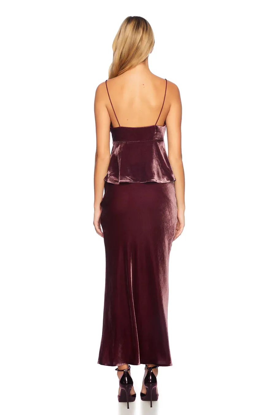 Velvet Silk Bias Skirt