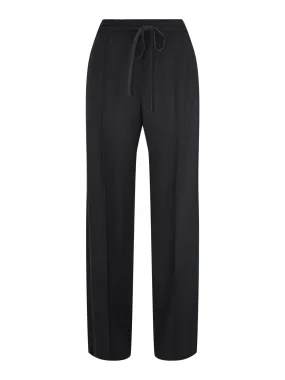 Vince Mid Rise Drawstring Pull On Pant in Black