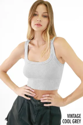 Vintage Chevron Crop Top