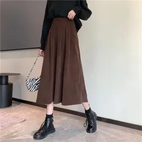 Vintage Corduroy Midi Skirt