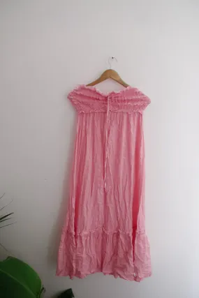 Vintage pink medium sexy off shoulder tube top dress