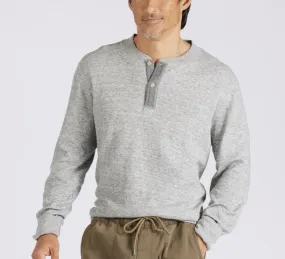 Windsor Double Cloth Henley - Gray Heather