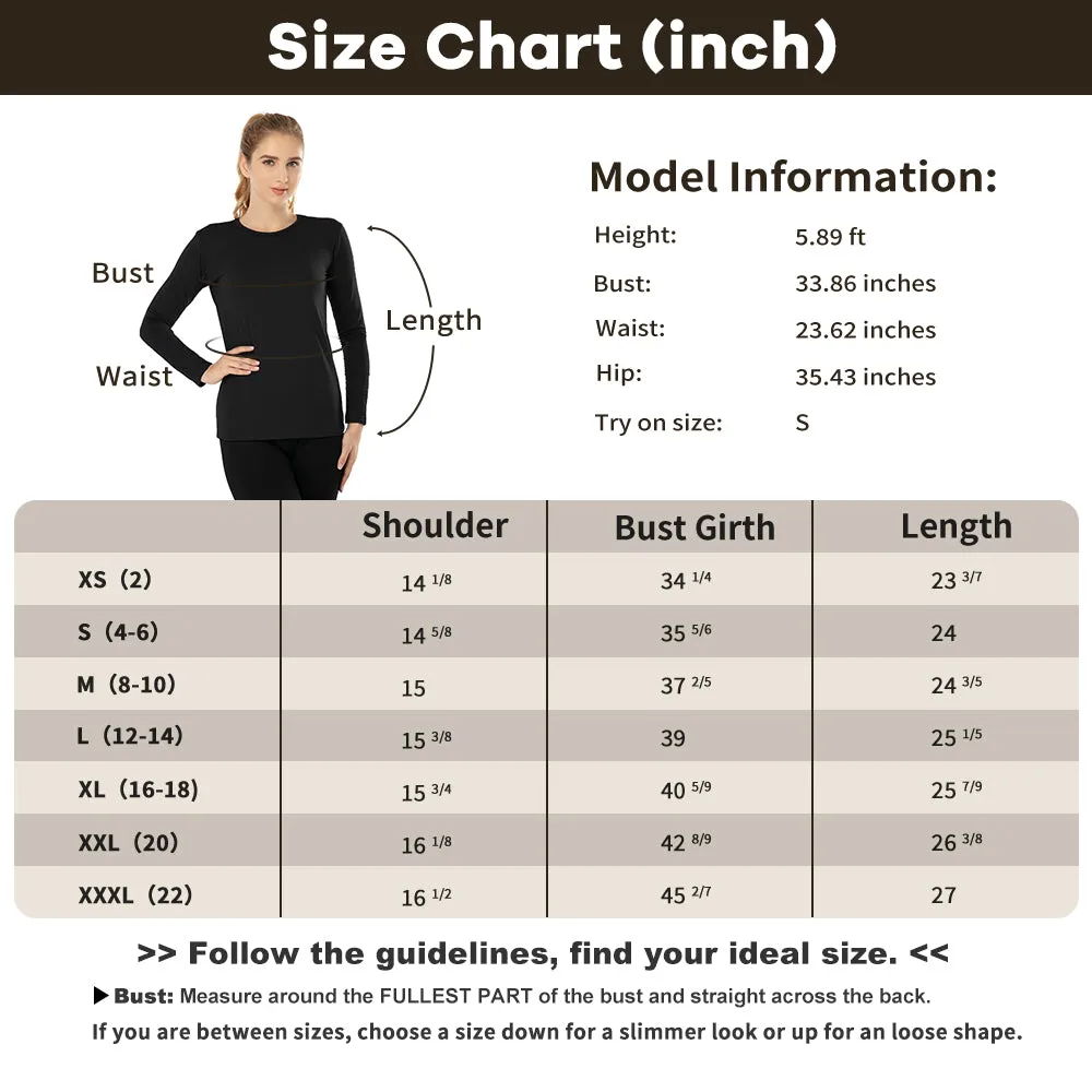 Womens Thermal Tops Comfort UnderwearWomenswear Longsleeves Basic
