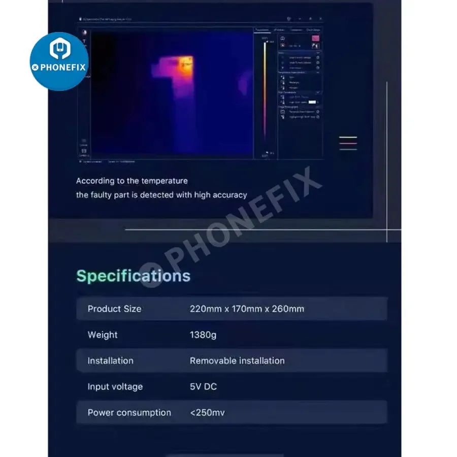 Z1 3D Infrared Thermal Imaging Camera Motherboard Fault Detection